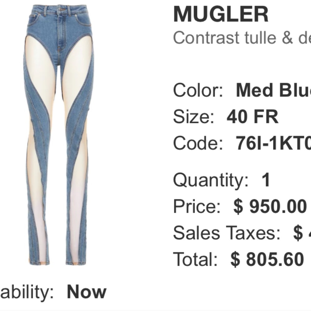 Mugler jeans